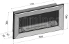 Biokominek SIMPLE fire FRAME 900 CZARNY POŁYSK - biokominek do zabudowy lub powieszenia na ścianie, szerokość 90 cm, z szybą