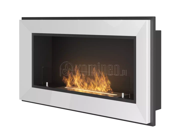 Biokominek SIMPLE fire FRAME 900 BIAŁY POŁYSK, do zabudowy lub powieszenia na ścianie