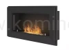 SIMPLE fire FRAME 900 CZARNY MAT - Biokominek ścienny i do zabudowy, z ramką ozdobną