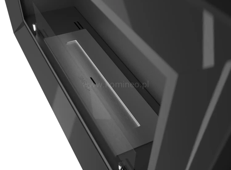 SIMPLE fire FRAME 900 CZARNY MAT - Biokominek ścienny i do zabudowy, z ramką ozdobną