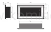 SIMPLE fire FRAME 900 CZARNY MAT - Biokominek ścienny i do zabudowy, z ramką ozdobną