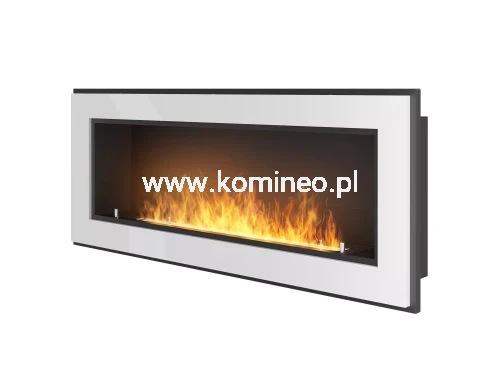Biokominek SIMPLE fire FRAME 1200 BIAŁY POŁYSK do zabudowy lub zawieszenia na ścianie