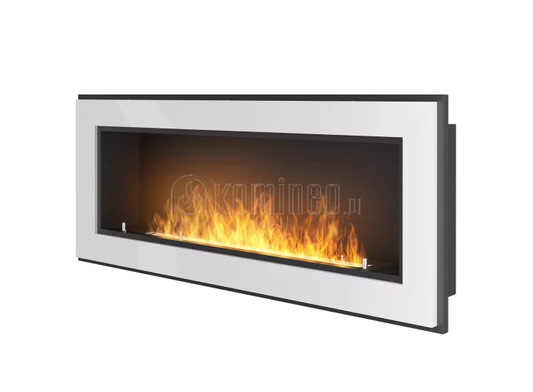 Biokominek SIMPLE fire FRAME 1200 BIAŁY POŁYSK do zabudowy lub zawieszenia na ścianie