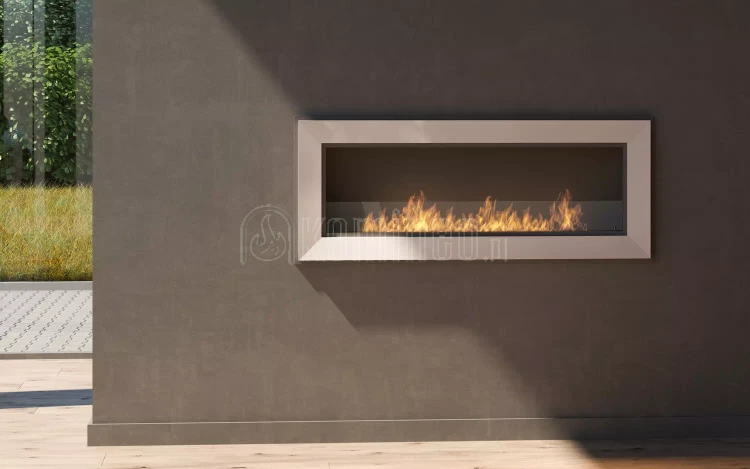 Biokominek SIMPLE fire FRAME 1200 BIAŁY POŁYSK do zabudowy lub zawieszenia na ścianie