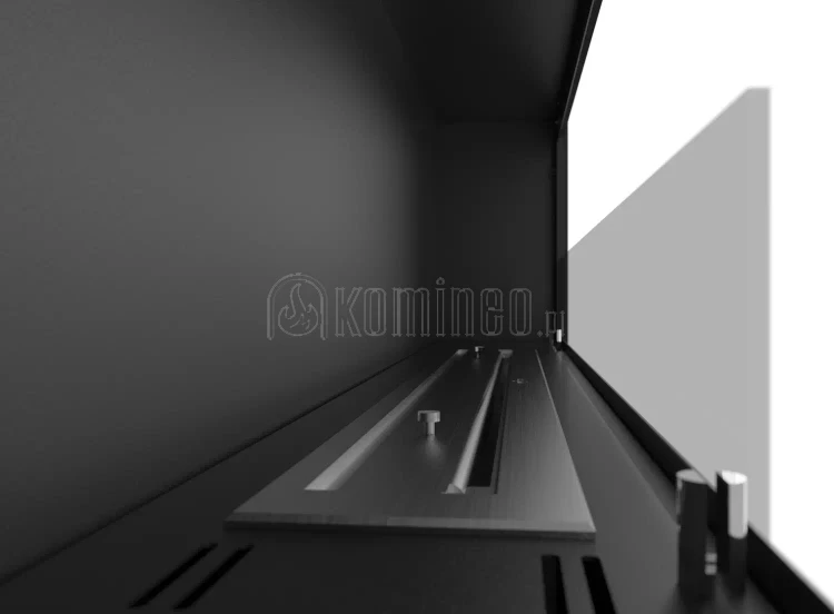 SIMPLE fire FRAME 1500 CZARNY POŁYSK, biokominek ścienny z możliwością zabudowy we wnęce