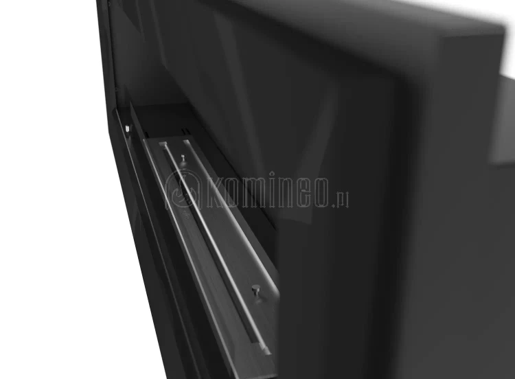 SIMPLE fire FRAME 1500 CZARNY POŁYSK, biokominek ścienny z możliwością zabudowy we wnęce