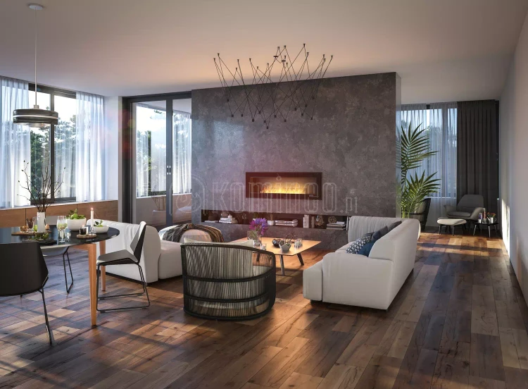 SIMPLE fire FRAME 1500 CZARNY POŁYSK, biokominek ścienny z możliwością zabudowy we wnęce
