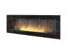 SIMPLE fire FRAME 1500 CZARNY POŁYSK, biokominek ścienny z możliwością zabudowy we wnęce
