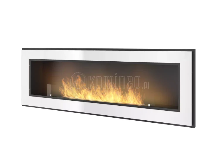 Biokominek ścienny i do zabudowy SIMPLE fire FRAME 900 BIAŁY POŁYSK