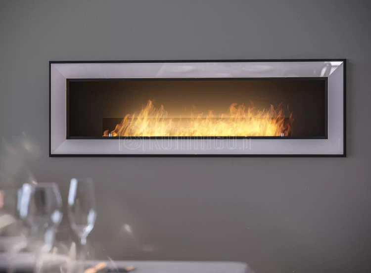Biokominek ścienny i do zabudowy SIMPLE fire FRAME 900 BIAŁY POŁYSK