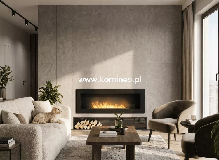 Biokominek ścienny lub do zabudowy we wnęce SIMPLE fire FRAME 900 CZARNY MAT
