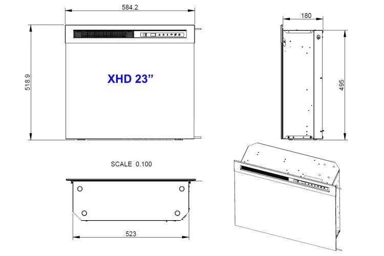 Schemat wkładu elektrycznego DIMPLEX XHD 23