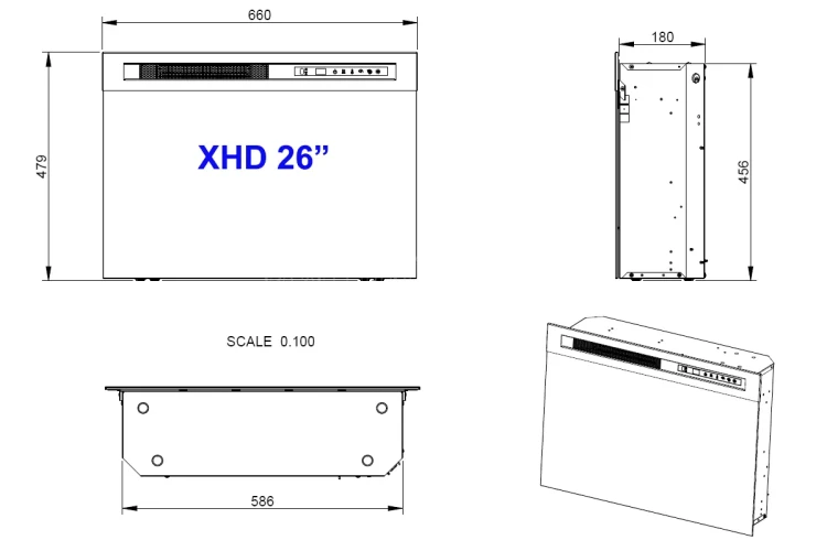 Schemat wkładu elektrycznego DIMPLEX XHD 26
