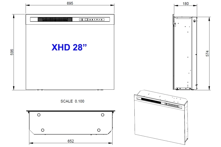 Schemat wkładu elektrycznego DIMPLEX XHD 28.webp