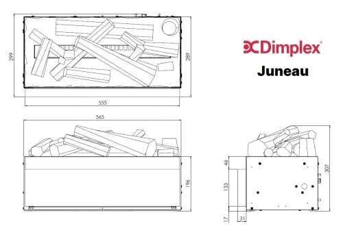 DIMPLEX JUNEAU Multikolor Optimyst 3D schemat