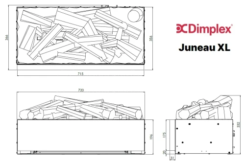 DIMPLEX JUNEAU XL Multikolor Optimyst 3D schemat
