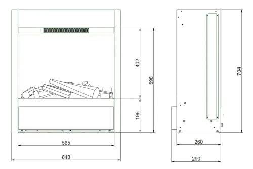DIMPLEX ALBANY Multikolor Optimyst 3D schemat