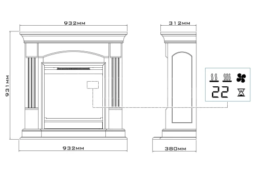 DIMPLEX CAMPANA MILANO schemat kominka