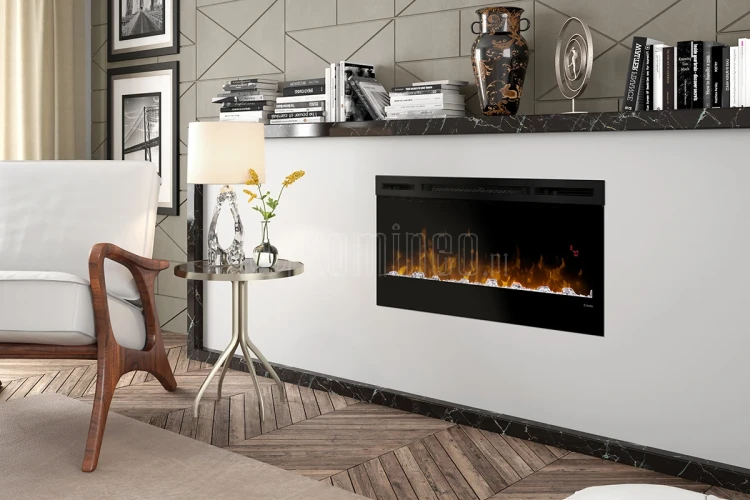 Kominek elektryczny PRISM 34 Optiflame do montazu ściennego - aranżacja