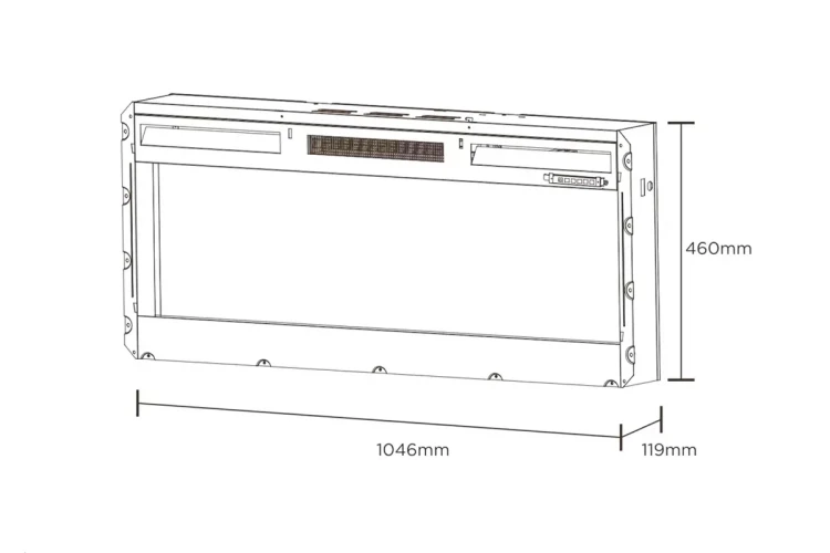 Schemat kominka elektrycznego DIMPLEX SIERRA 48
