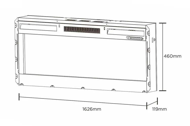 Schemat kominka elektrycznego DIMPLEX SIERRA 72