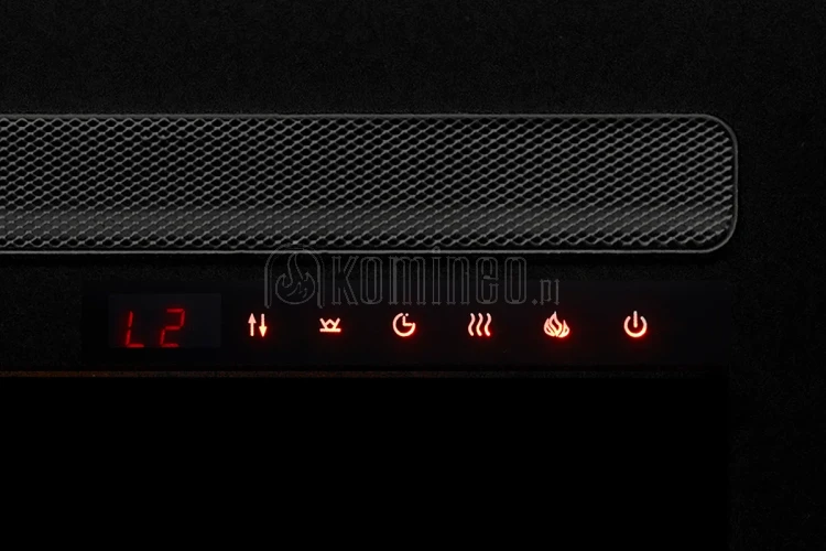 Kominek elektryczny DIMPLEX SIERRA - kontrolki na szybie