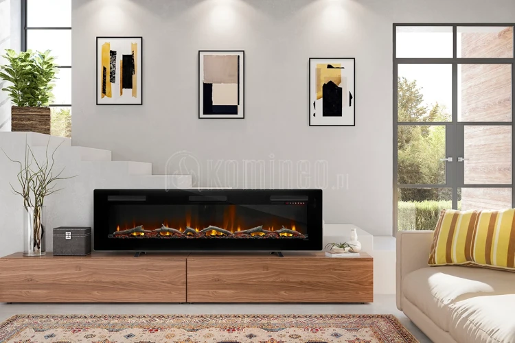 DIMPLEX SIERRA 72 Kominek elektryczny wolnostojący z polanami - aranżacja