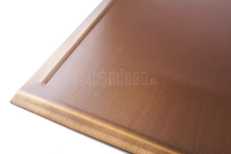 ArtFuego BL-005-P Blacha przed kominek z mosiądzu, PATYNA, 500x800