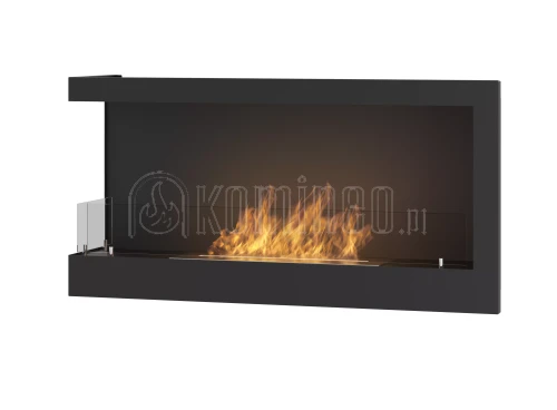 SIMPLE fire CORNER 900 lewy Biokominek do zabudowy narożny z szybą