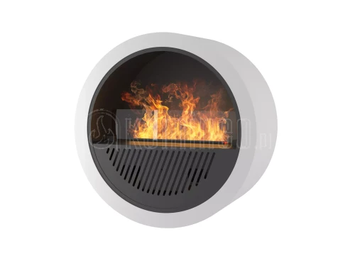 INFIRE INVAPO INCYRCLE WALL BIAŁY Kominek elektryczny 3D do zawieszenia