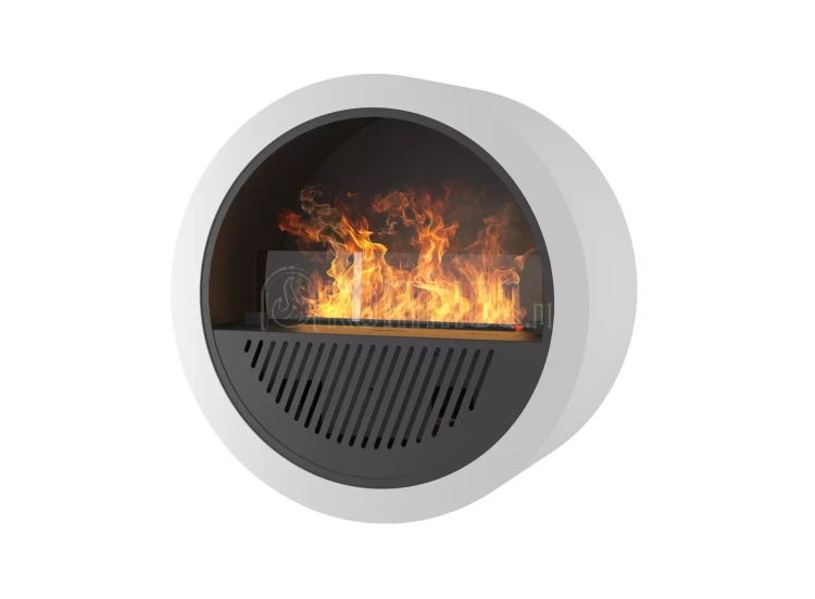 INFIRE INVAPO INCYRCLE WALL BIAŁY Kominek elektryczny 3D do zawieszenia