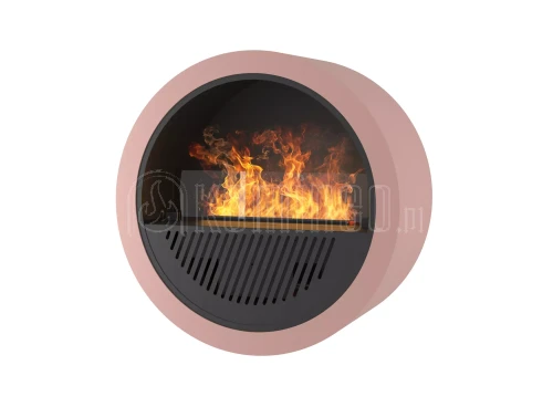 INFIRE INVAPO INCYRCLE WALL RÓŻOWY Kominek elektryczny 3D do zawieszenia