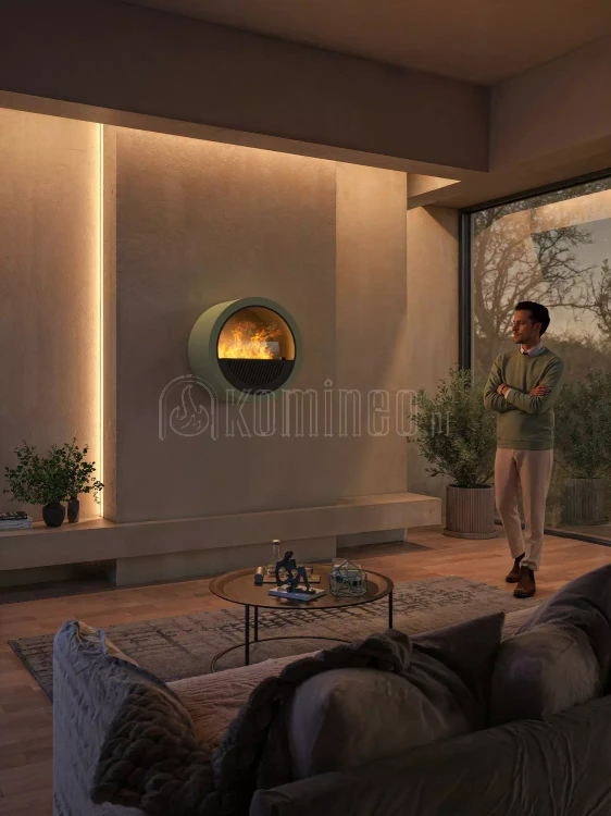 INFIRE INVAPO INCYRCLE WALL Kominek elektryczny 3D do zawieszenia