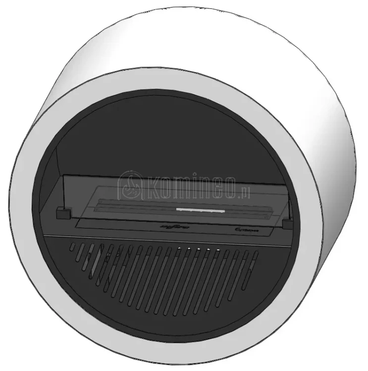 INFIRE INVAPO INCYRCLE WALL Kominek elektryczny 3D do zawieszenia