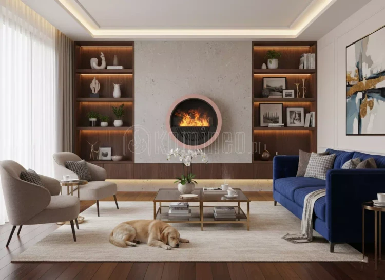INFIRE INVAPO INCYRCLE WALL Kominek elektryczny 3D do zawieszenia