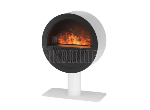 INFIRE INVAPO INCYRCLE STAND BIAŁY Kominek elektryczny 3D wolnostojący