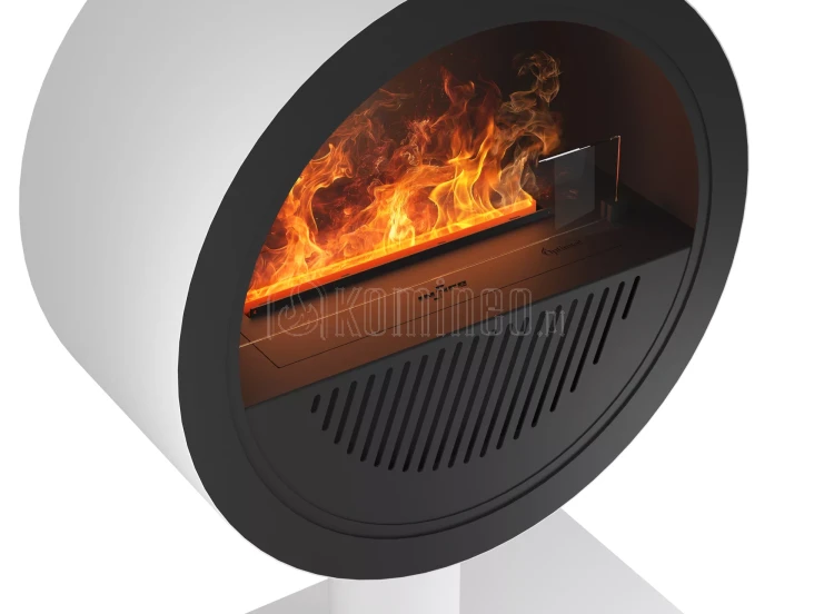 INFIRE INVAPO INCYRCLE STAND BIAŁY Kominek elektryczny 3D wolnostojący