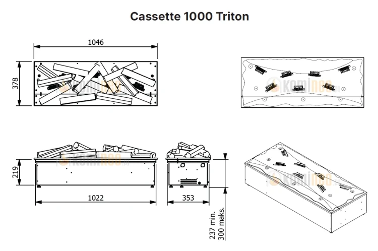 Schemat kasety elektrycznej DIMPLEX TRITON 1000