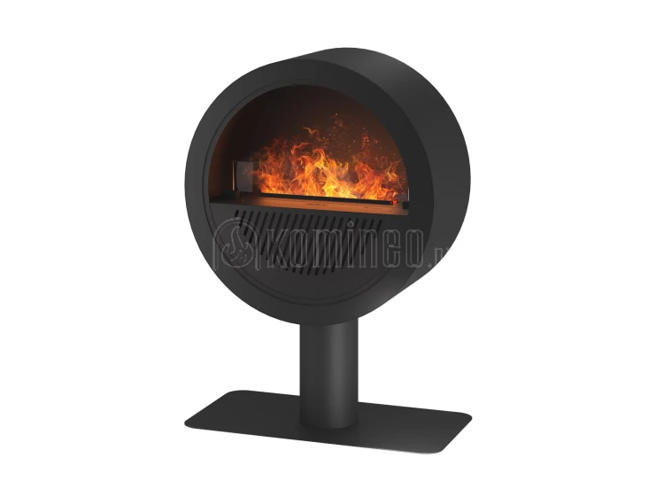 INFIRE INVAPO INCYRCLE STAND CZARNY Kominek elektryczny 3D wolnostojący