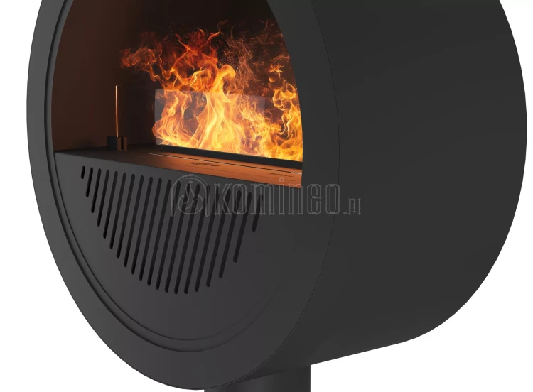 INFIRE INVAPO INCYRCLE STAND CZARNY Kominek elektryczny 3D wolnostojący