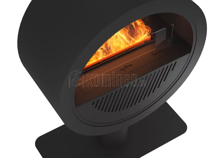 INFIRE INVAPO INCYRCLE STAND CZARNY Kominek elektryczny 3D wolnostojący