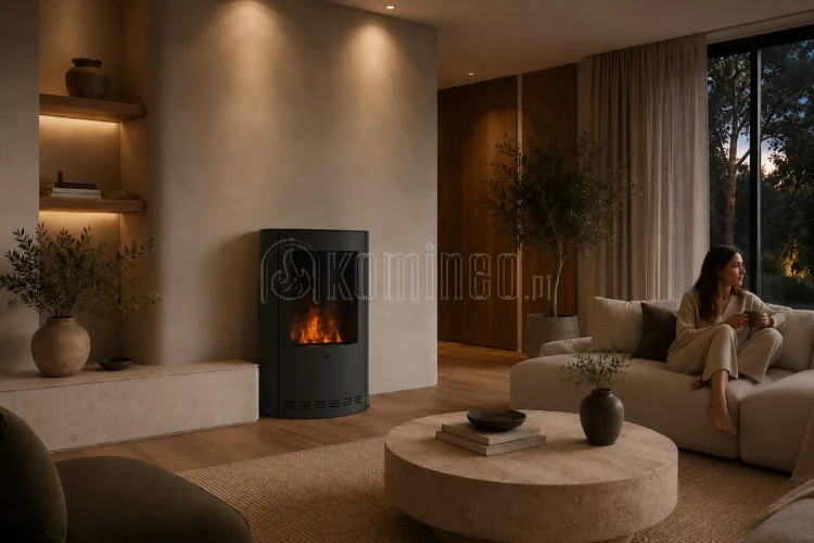 INFIRE INVAPO INCOZA OVAL Kominek elektryczny 3D wolnostojący