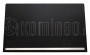 ArtFuego BL-017-CZ/N-K Blacha przed kominek, czarna z paskiem inox, 1000x600