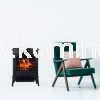 Wolnostojący kominek elektryczny AFLAMO HOOVER  aranżacja