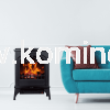 Wolnostojący kominek elektryczny AFLAMO HOOVER  aranżacja