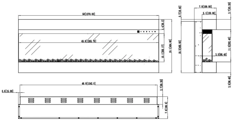 Kominek elektryczny AFLAMO IMPERIAL 50 schemat