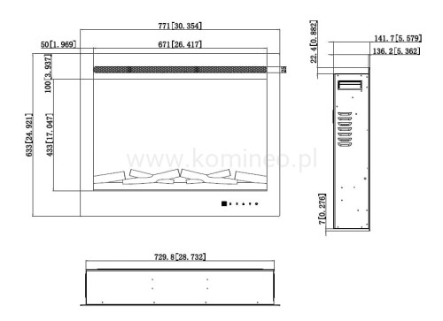 Wkład elektryczny AFLAMO LED 80 PRO schemat