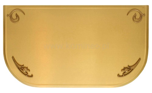ArtFuego BL-006-S Blacha przed kominek z mosiądzu z ozdobnikami, SATYNA, 500x800
