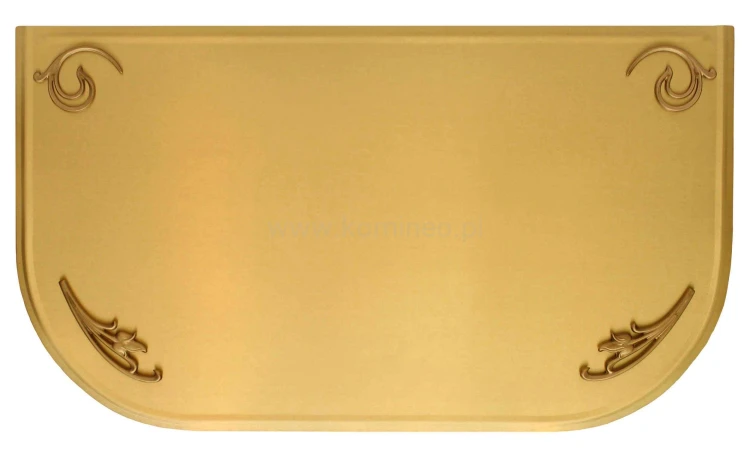 ArtFuego BL-006-S Blacha przed kominek z mosiądzu z ozdobnikami, SATYNA, 500x800