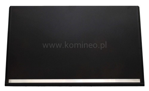 ArtFuego BL-016-CZ/N-K Blacha przed kominek, czarna z paskiem inox, 800x500